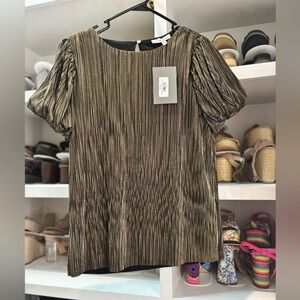 Elegant Metallic Women's Blouse